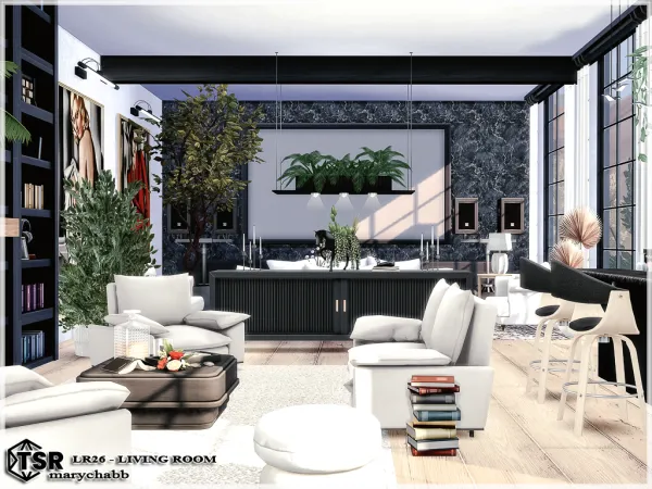 Alpha LR26 Living Room - The Sims 4 Custom Content