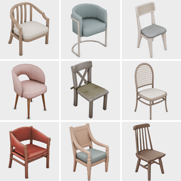 Maxis Match dining chairs part 1 sims 4 finds by simsfinds - The Sims 4 Custom Content