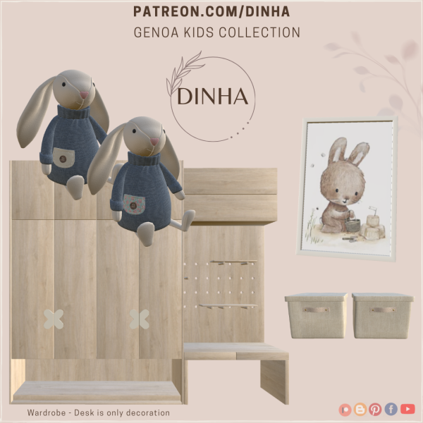 Alpha Genoa Kids Collection by dinhagamer - The Sims 4 Custom Content