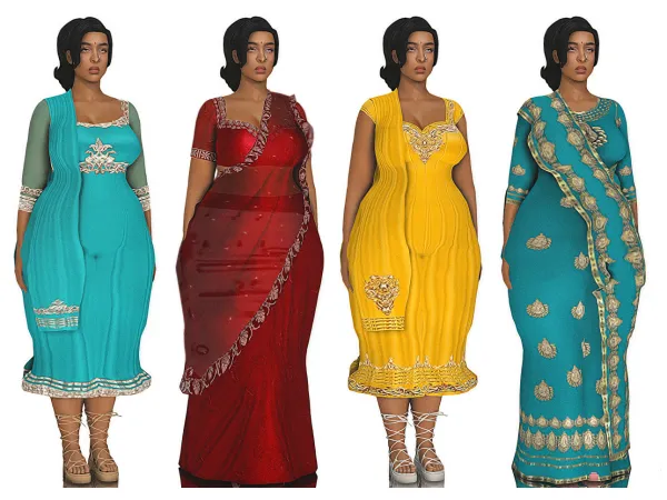 Outfits for Desi Sims CC Rec List by kashisun