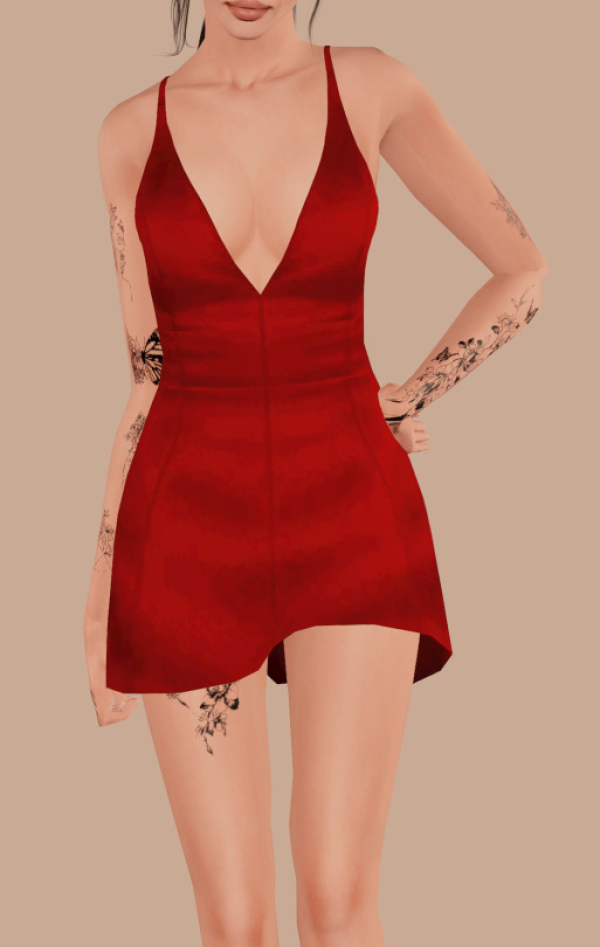 Twisted Cat Scarlet Dress 4t3 by simsfinds - The Sims 3 Custom Content