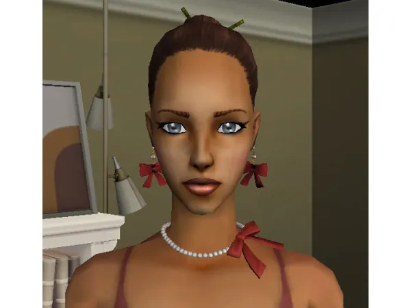 jacky93sims Summer Breeze Earrings and Maiden Choker Accessories - The Sims 2 Custom Content