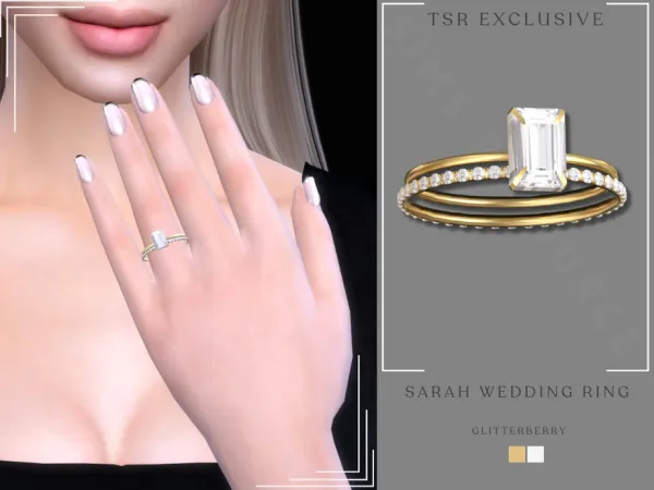Alpha Sarah Wedding Ring - The Sims 4 Custom Content