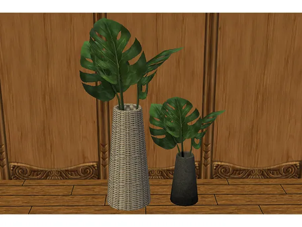 3t2 Leaf Palm Vase Repou2019d to BBu2019s Niche by creesims - The Sims 2 Custom Content
