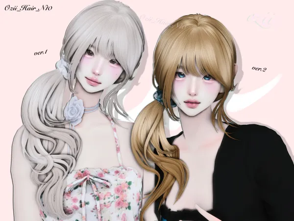 Alpha Ozii_Hair_N10 - The Sims 4 Custom Content