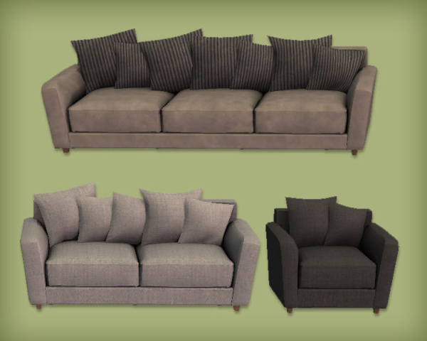 Hydrogen Sofa Loveseat Armchair by simsfinds - The Sims 2 Custom Content