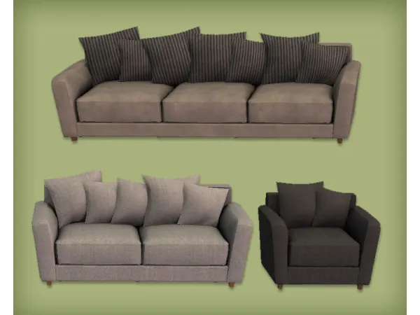 Hydrogen Sofa Loveseat Armchair by jacky93sims - The Sims 2 Custom Content