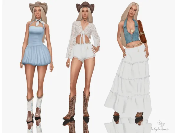 Alpha Country Girl Lookbook by babybeesims - The Sims 4 Custom Content