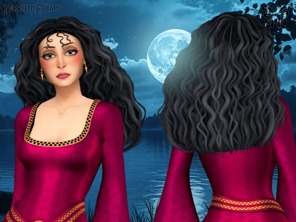 Maxis Match Mu00e3e Gothel Hair Brinco - The Sims 4 Custom Content