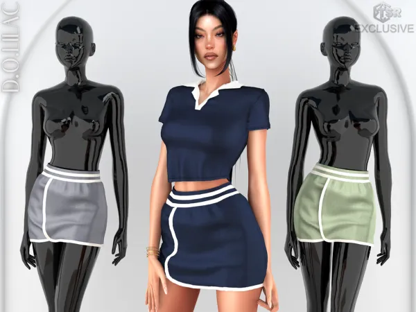 Alpha DOLilac Wrap Mini Skirt DO0822 - The Sims 4 Custom Content