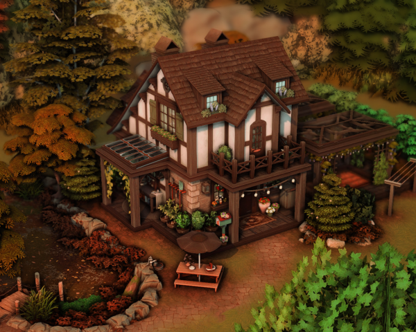 Maxis Match Cozy country house by simsfinds - The Sims 4 Custom Content