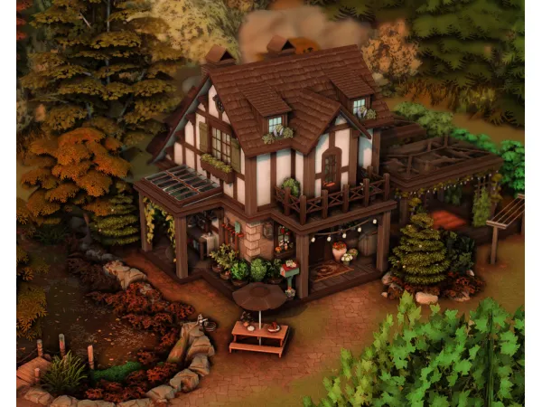 Maxis Match Cozy country house by lollisimsi - The Sims 4 Custom Content