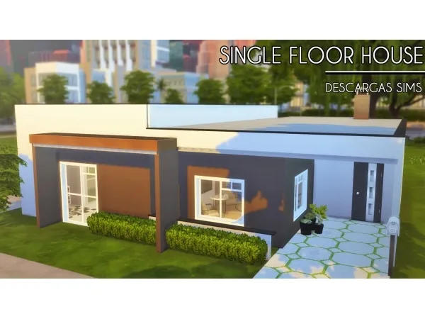 Alpha Single Floor House - The Sims 4 Custom Content