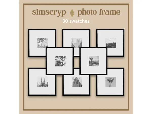 Mix Photo frame by Simscryp - The Sims 4 Custom Content