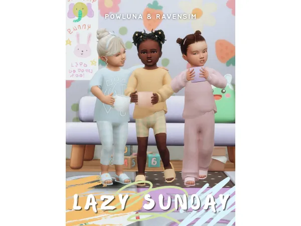 Maxis Match Lazy Sunday Set by Powluna Ravensim - The Sims 4 Custom Content