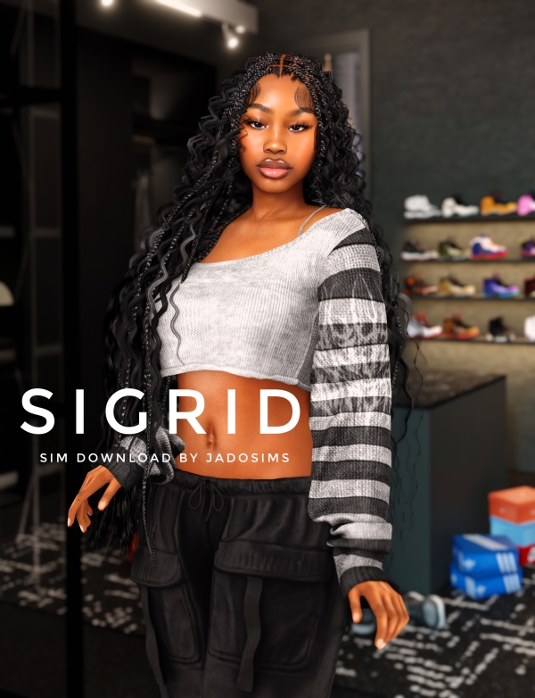 Alpha Sigrid (Sim Download) by shopwithflynnn - The Sims 4 Custom Content
