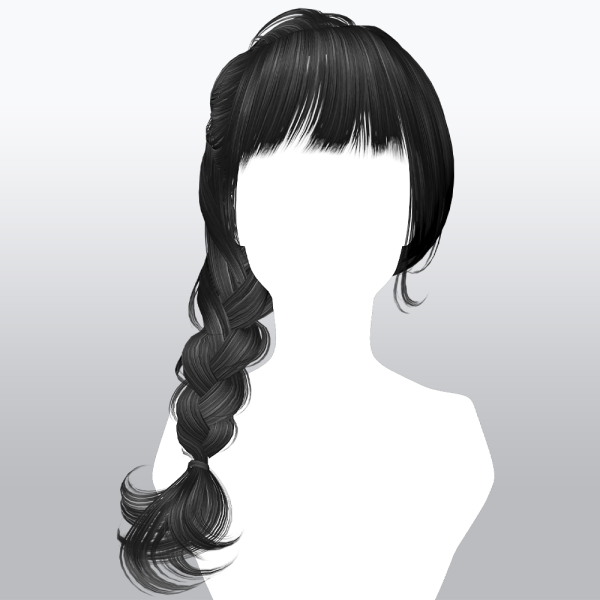 Alpha SSalon hair 17 by ssalon - The Sims 4 Custom Content