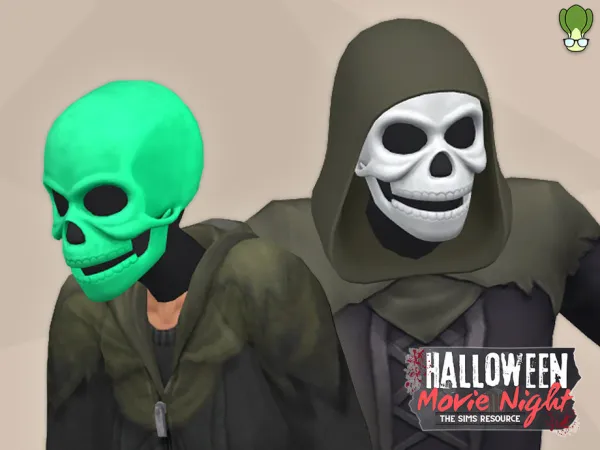 Maxis Match Full Head Skull Mask Set by kapakijo - The Sims 4 Custom Content