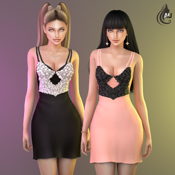 Maxis Match Short maxis match dress with corset by aurum - The Sims 4 Custom Content