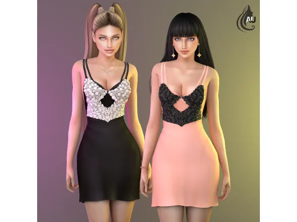 Maxis Match Short maxis match dress with corset - The Sims 4 Custom Content