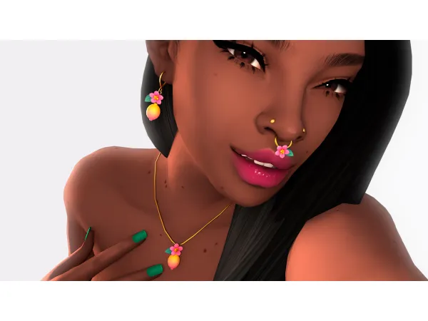 Mix Lemon Blossom Jewelry by Saruin - The Sims 4 Custom Content