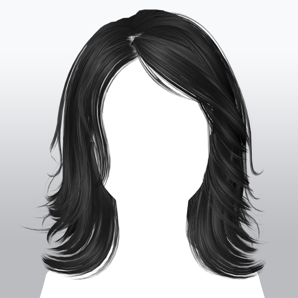 Alpha SSalon hair 26 by ssalon - The Sims 4 Custom Content