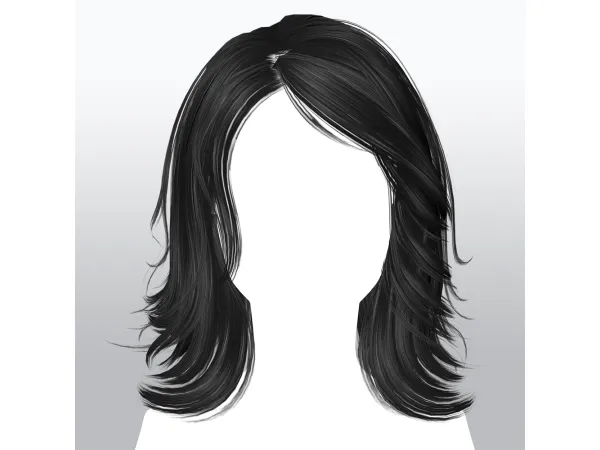 Alpha SSalon hair 26 - The Sims 4 Custom Content
