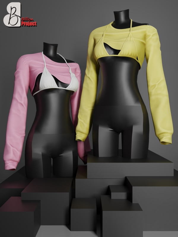 Alpha BillionProject Niena Top by billion_project666 - The Sims 4 Custom Content