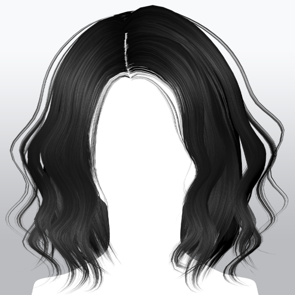 Alpha SSalon hair 25 by ssalon - The Sims 4 Custom Content