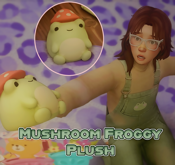 Maxis Match Mushroom Froggy Plush by simsfinds - The Sims 4 Custom Content