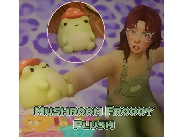 Maxis Match Mushroom Froggy Plush by Melunn - The Sims 4 Custom Content