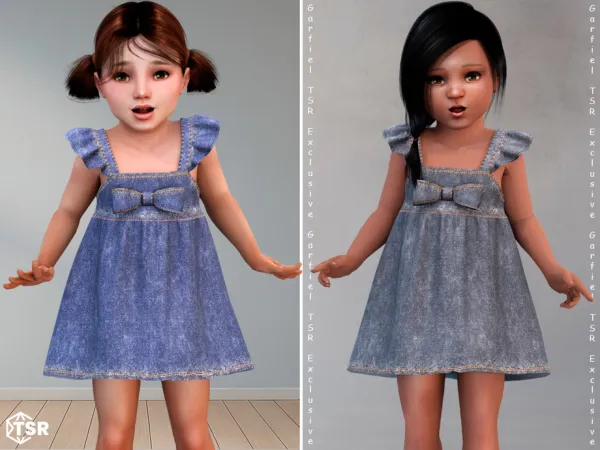 Galatea - Ruffle Denim Dress by Garfiel