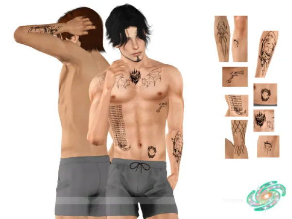 MALE TATTOO 3 by omotte - The Sims 3 Custom Content