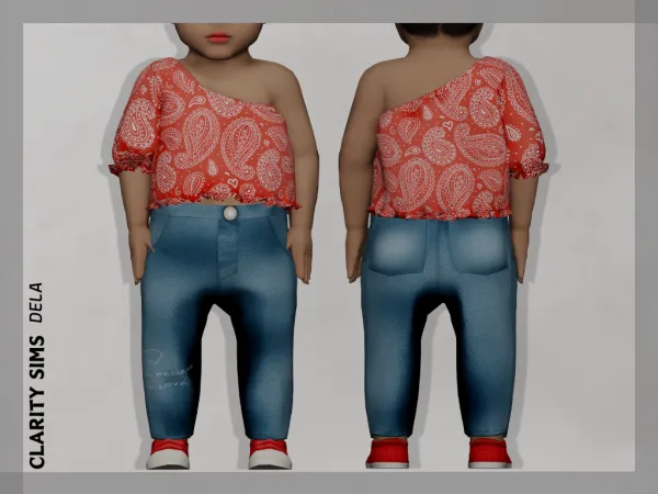 Alpha Dela Jeans Pants Infant - The Sims 4 Custom Content