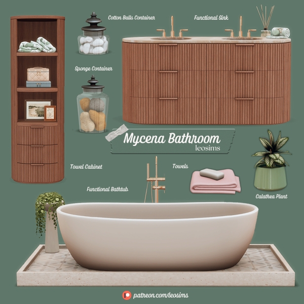 Mix Mycena Bathroom by leosims4cc - The Sims 4 Custom Content