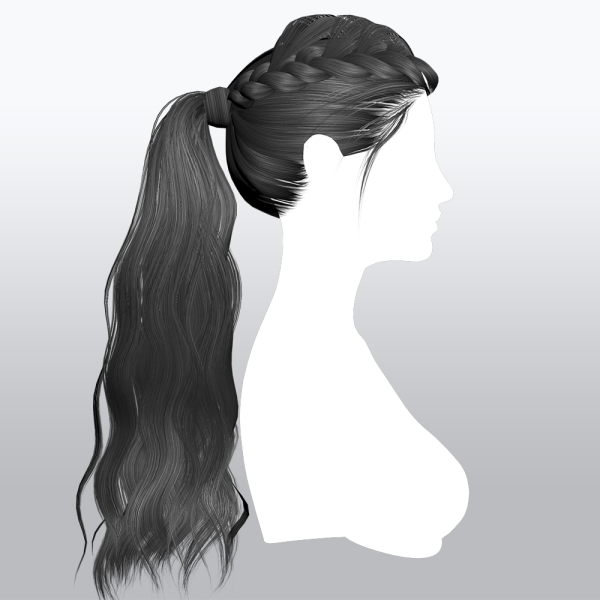 Alpha SSalon hair 29 by ssalon - The Sims 4 Custom Content