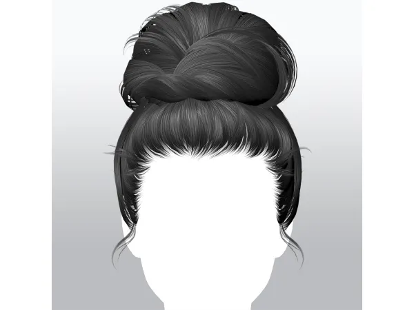 Alpha SSalon hair 36 - The Sims 4 Custom Content