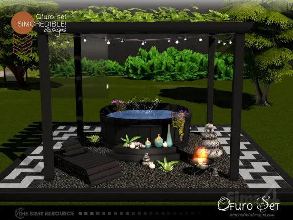 Alpha Ofuro Set by SIMcredible - The Sims 4 Custom Content