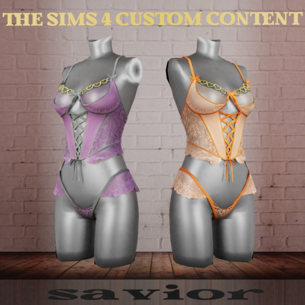 Alpha Svr_Leys Lingerie by saviorts4 - The Sims 4 Custom Content