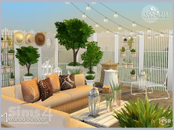Alpha Veranda Extras by SIMcredible - The Sims 4 Custom Content