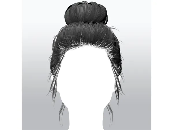Alpha SSalon hair 33 - The Sims 4 Custom Content