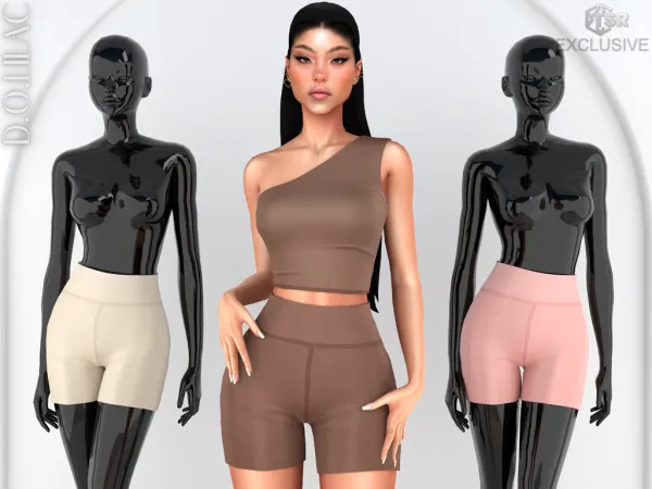 Alpha DOLilac Tights Shorts DO0832 - The Sims 4 Custom Content