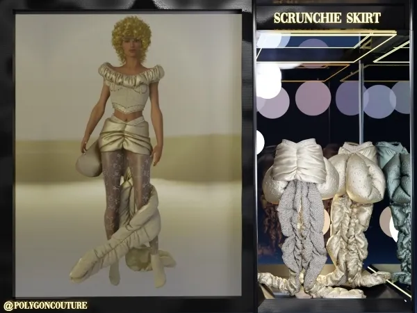 Alpha cruncie'Nbroidery Lace skirt - The Sims 4 Custom Content