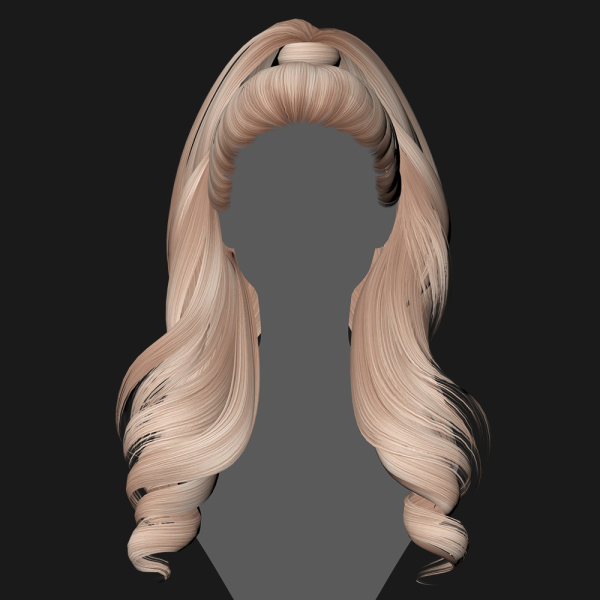 Alpha SSalon hair 37 by ssalon - The Sims 4 Custom Content