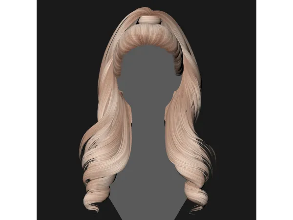 Alpha SSalon hair 37 - The Sims 4 Custom Content