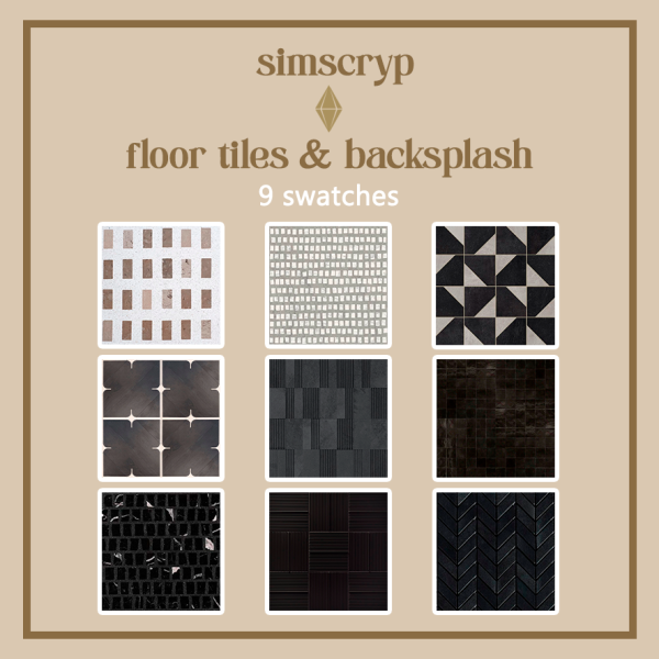 Alpha floor tiles backsplash by simsfinds - The Sims 4 Custom Content