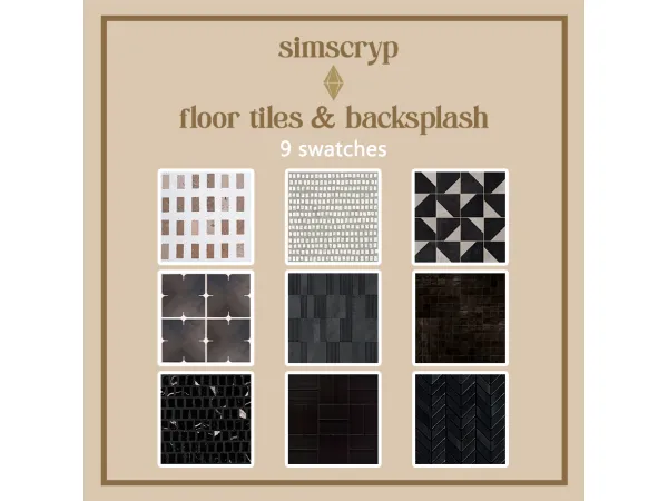 Alpha floor tiles backsplash by simscryp - The Sims 4 Custom Content