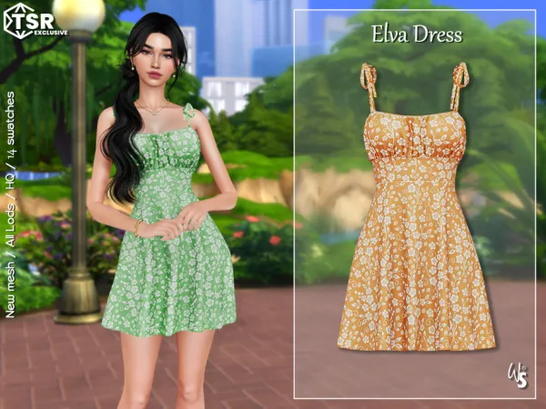 Alpha Elva Dress - The Sims 4 Custom Content