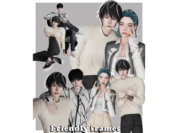Mix Friendly frames by Meow_creator - The Sims 4 Custom Content