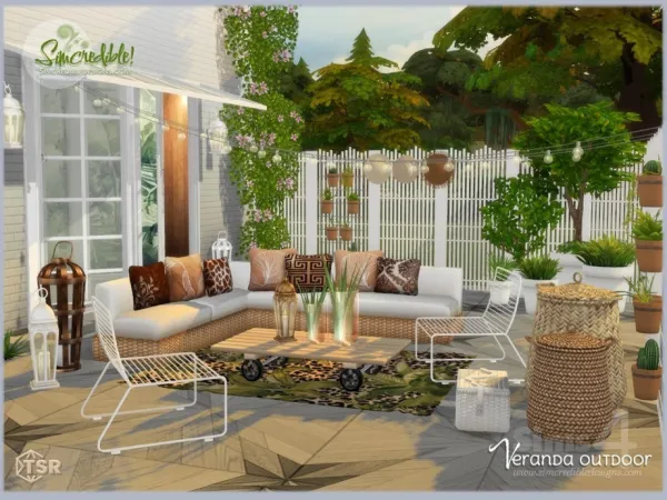 Alpha Veranda by SIMcredible - The Sims 4 Custom Content